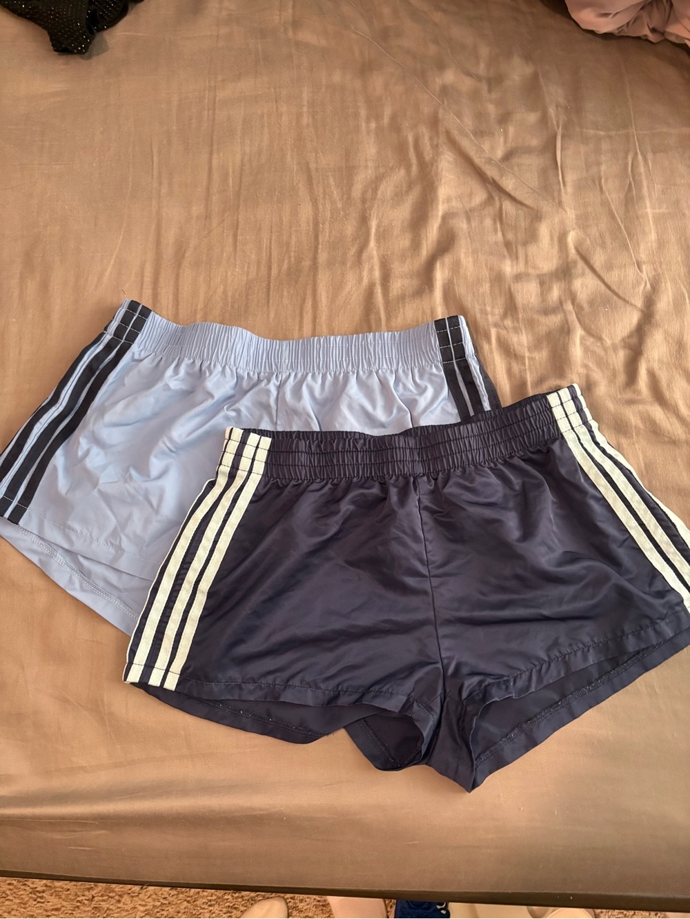 Edikted Light Blue and Navy Athletic Shorts Set